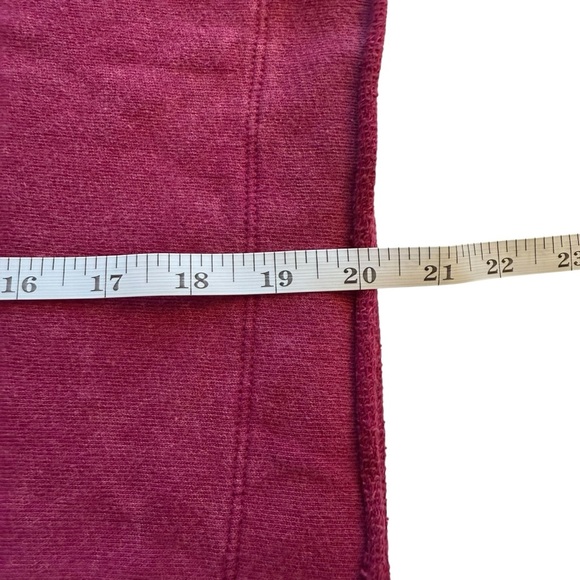 Free People Glorious Sweatshirt XS Bell Velvet Sleeves Oversized Cropped Maroon - Picture 13 of 14